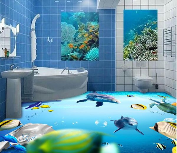 

new romantic 3d stereo bathroom with floor mural 3d wallpaper 3d wall papers for tv backdrop