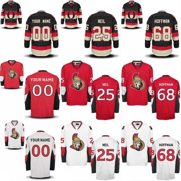 

Mens Womens Youth 19 Derick Brassard 7 Kyle Turris 25 Chris Neil 65 Erik Karlsson Ottawa Senators Personalized Customized Hockey Jerseys