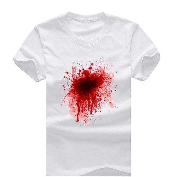 

halloween blood new fashion man t-shirt cotton o neck mens short sleeve mens tshirt male tees wholesale, White;black