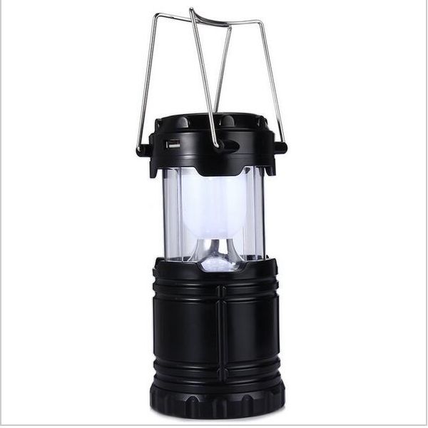 Klassischer Stil 6 LEDs wiederaufladbare Handlampe zusammenklappbar Solar Camping Laterne Zeltlichter für Außenbeleuchtung Wandern