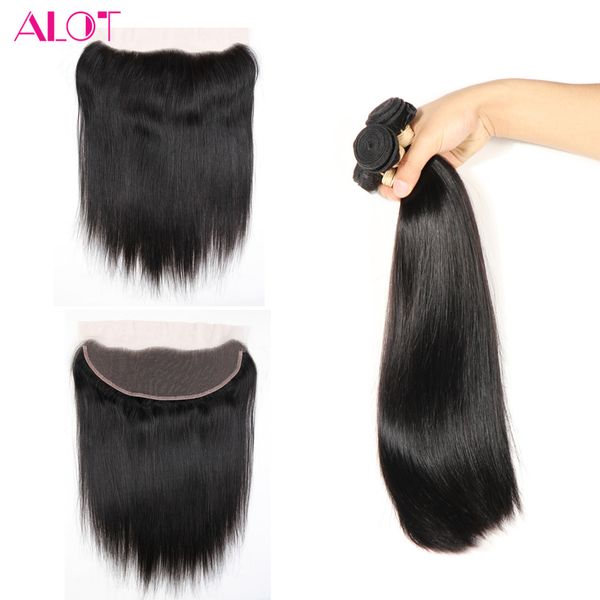 

Alot grade 8a peruvian virgin hair bundle with frontal traight hair bundle human virgin hair 3 bundle with 13x4 lace frontal