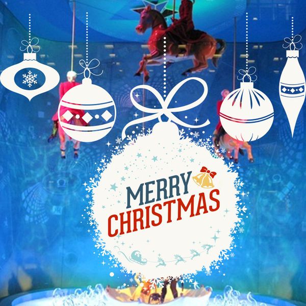 

merry christmas snowflake wall stickers removable art decals home décor for glass window store living room