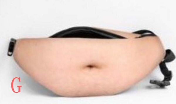 

50pcs 2017 new fashion men belly waist bags for iphone case universal flesh colored beer fat fanny pack funny bags dadbag