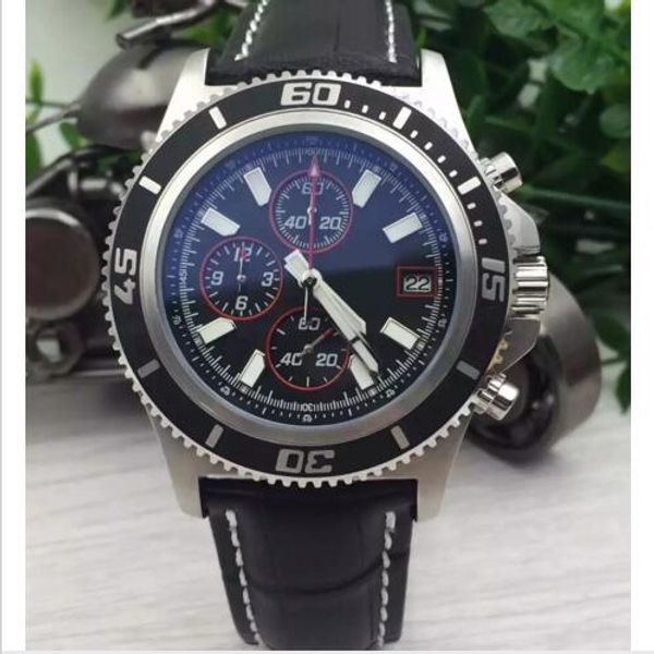 

Buyer ati fied tore brand watche men uperocean ii heritage 46 watch leather belt watch quartz chronograph watch men dre wri twatche