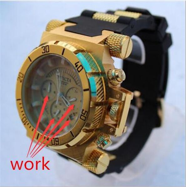 

Swi brand invicta logo rotating dial outdoor port men watch ilicone quartz watch the function work, Slivery;brown