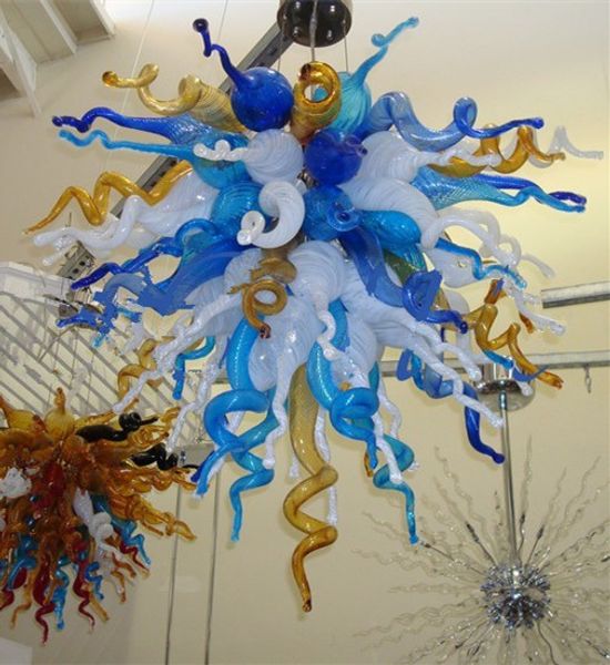 

home decorations energy saving light source bedroom chandelier led 100% mouth blown borosilicate hand blown glass chandeliers lighting