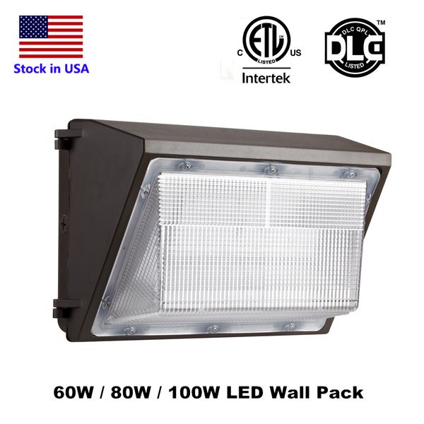 

открытый светодиодный настенный пакет light 60w 80w 100w industrial wall пакет крепеж light daylights 5000k ac90-277v cri75 ip65 dlc etl пер