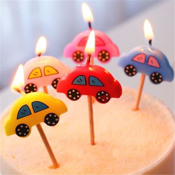 

wholesale- fd3114 new happy birthday candles toothpick cake candles party decor ~cute car set