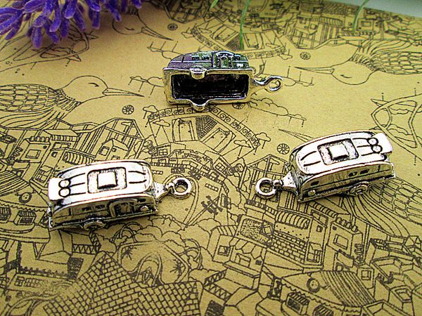 

30pcs-- trailer charms antique tibetan silver trailer charms pendants ,diy supplies 23mm x 6mm, Bronze;silver