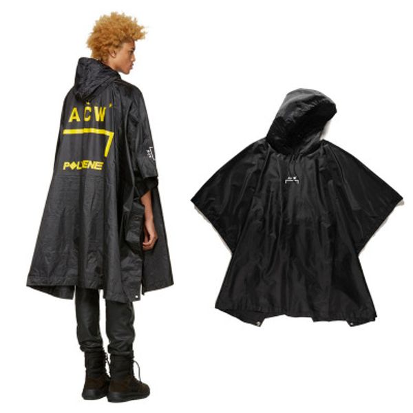 

2018 ACW Women Men Raincoat Jacket Hiphop Oversized Raincoat windbreaker waterproof