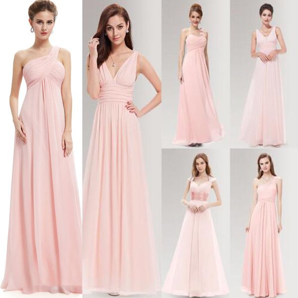 peachy pink bridesmaid dresses