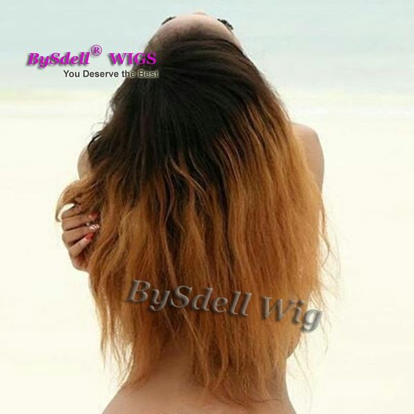Afro Fluffy Loose Kinky Straight Hairstyle Side Part Front Lace