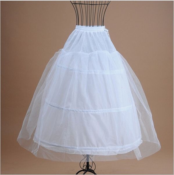 

2017 new petticoats ball gown 3 hoops 1 layer white wedding bridal gown dress underskirt crinoline wedding accessories