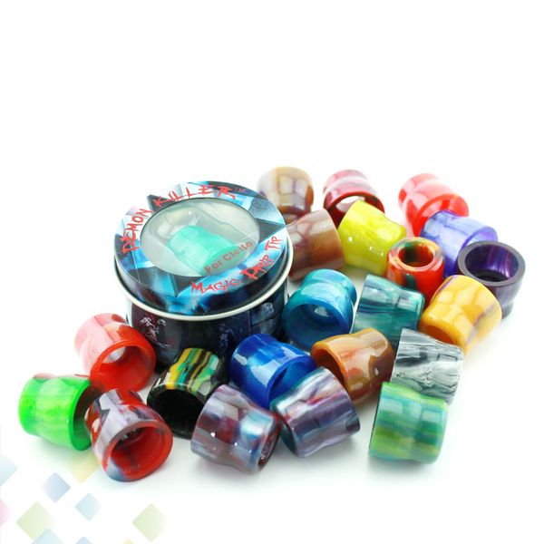 

Demon Killer Cleito Drip Tip Epoxy Resin Drip Tips Fit Cleito Atomizer Colorful Mouthpiece Electronic Cigarette DHL Free