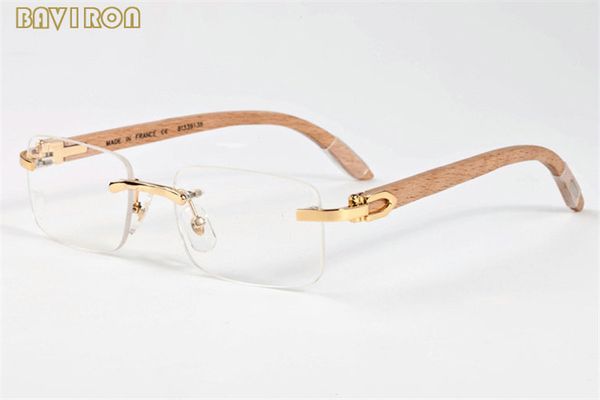 

with box 2020 gold metal gun wood frame men buffalo horn glasses mens fashion rimless vintage women sunglasses lunettes de soleil