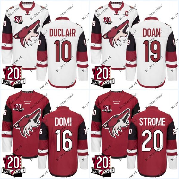 

Arizona Coyotes 20th Anniversary Jersey 33 Alex Goligoski 35 Louis Domingue Mike Smith Kevin Connauton Martinook Lawson Crouse Jamie McGinn