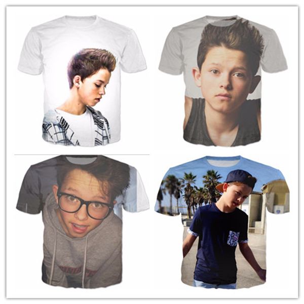 

new fashion mens/womans jacob sartorius t-shirt summer style funny 3d print casual t-shirt aa369, White;black
