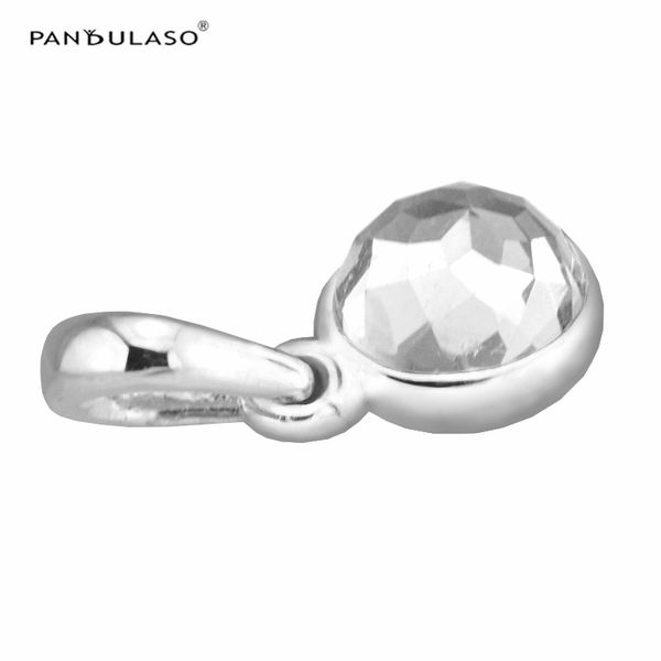 

april droplet rock clear pendant pandulaso original 925 silver beads for woman fit pandora bracelet & bangle bithstone month stones pendant