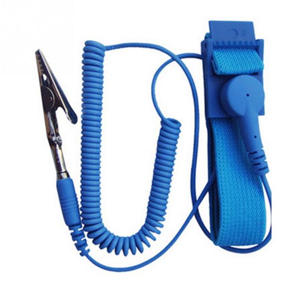 

wholesale- cordless wireless clip antistatic anti static esd wristband wrist strap discharge cables for electrician ic plcc worker
