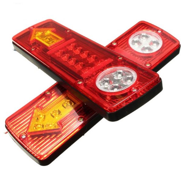 

2x 12 в 19 led прицеп грузовик задний хвост тормоз стоп задний обратный авто поворот световой индикатор обратный лампа сигнала поворота ламп