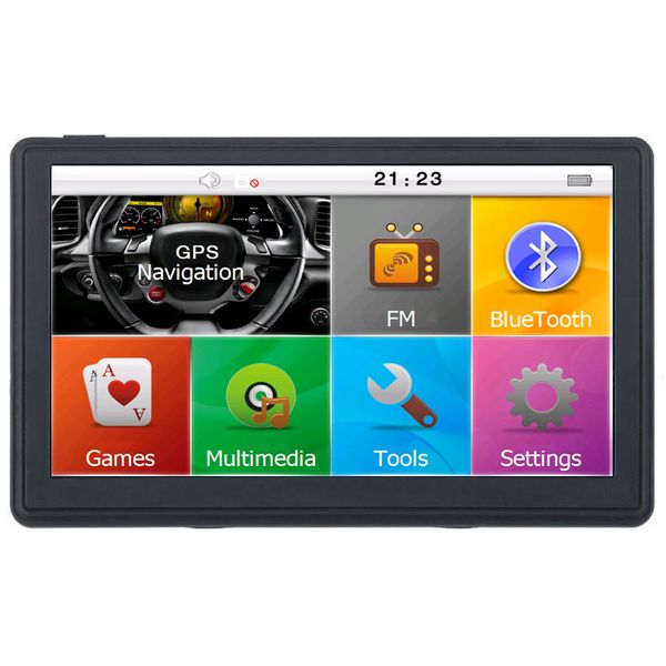 XINMY 7 inç Kapasitif Ekran SAT NAV Navigator Kamyon GPS Navigasyon Bluetooth AVIN FM Verici RAM256MB Ücretsiz 8 GB Haritalar için Araç Araç