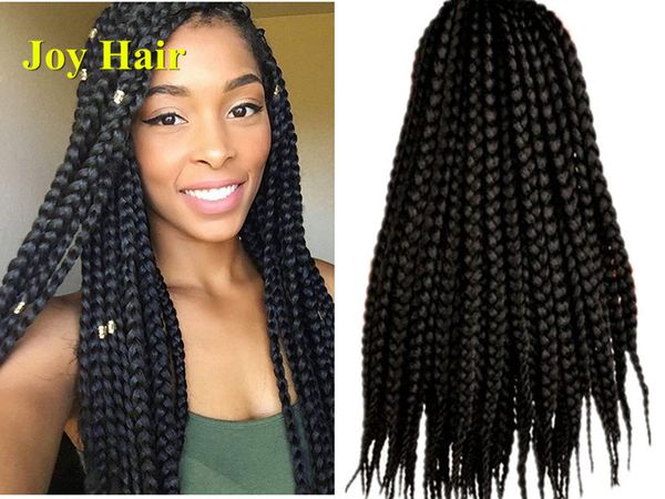 2020 Pretwist 3s Crochet 3x Box Braids Hair Extensions Syntheic