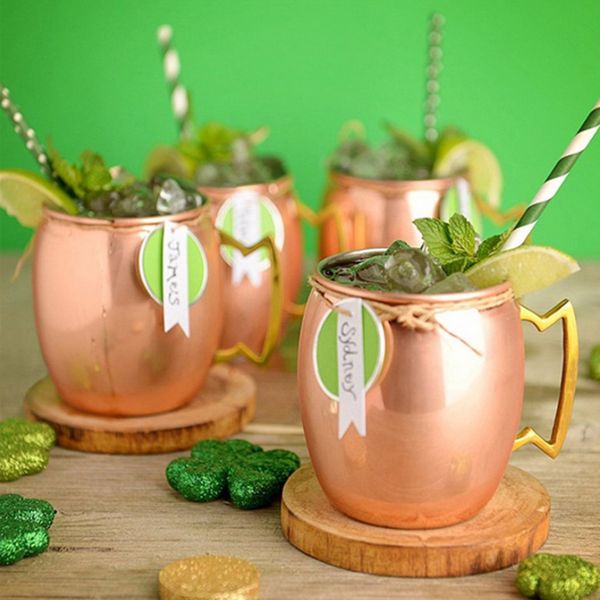 

550ml moscow mule mug stainless steel hammered copper with handle plating hammered drum style beer cocktail drink cups ing