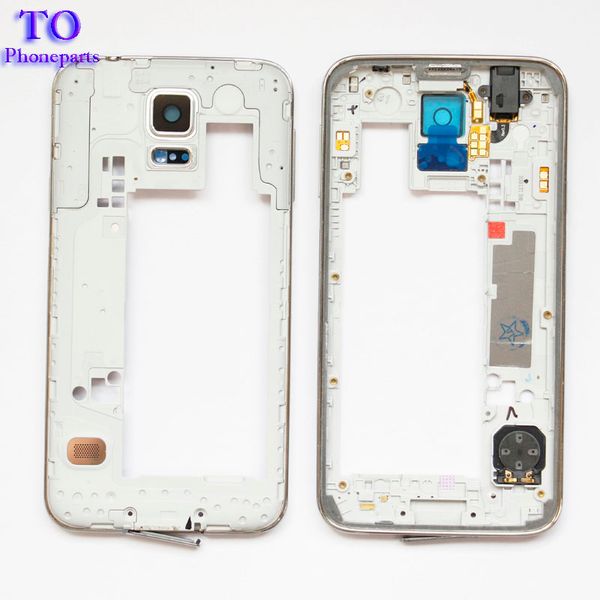 

50pcs lcd middle plate housing frame bezel camera cover replacement parts for samsung galaxy s5 g900f g900m g900h g900a g900v g900t