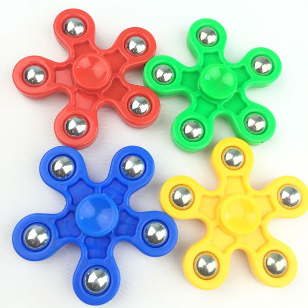 Cheap 2017 New Five Star Fidget Spinner Toy Five Beads 