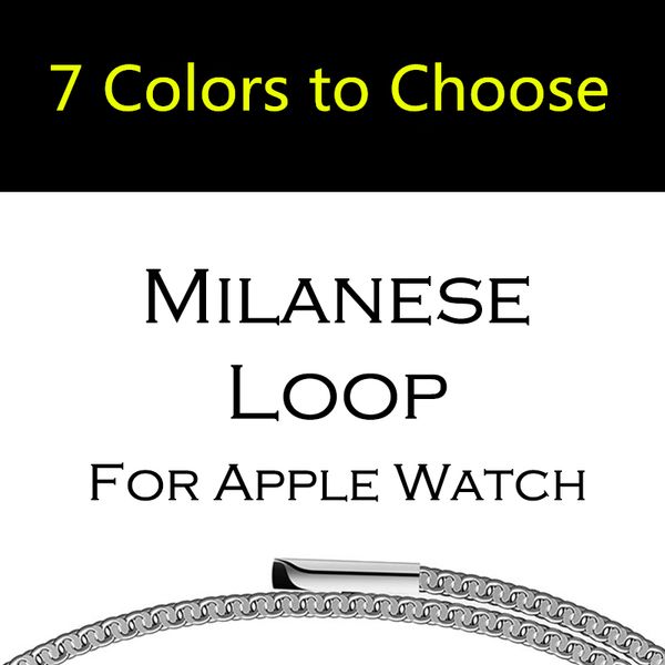 

Milanese Loop Strap Link Bracelet Stainless Steel band For Apple Watch band Series 4 3 1 2 42mm 40 44 38 Bracelet Belt wristband for iwatch
