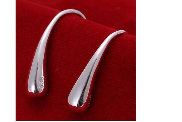 

10pairs/lot new design925 silver plated ear shape tears earrings earring women's ladies earrings hoop fashion jewelry drop shipping, Golden;silver