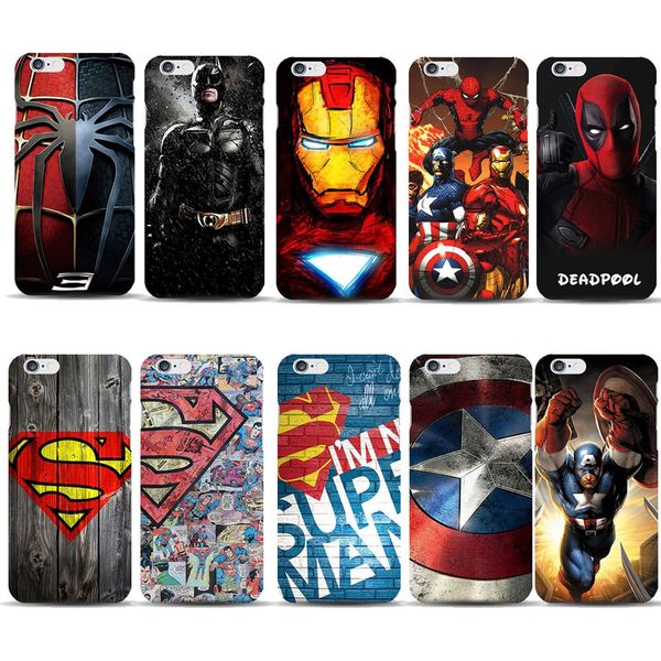 

Marvel Avengers человек-паук Капитан Америка Бэтмен Жесткий ПК Чехол для телефона Для Iphone X Xs Max XR 8 7 6 6 S Plus 5S 5C задняя крышка