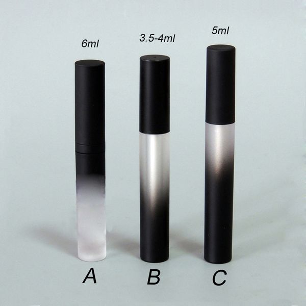 

wholesale- 50pcs/lot round empty lip gloss tube, gradient black plastic elegant lip liquid cosmetic container, lipgloss vial