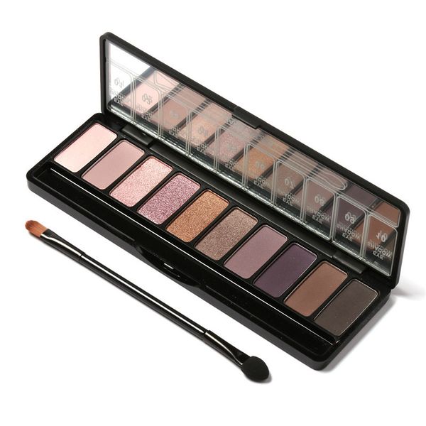 

cosmetic makeup nude eyes 10 colors eyeshadow pallete makeup shimmer matte eyeshadow earth color eyeshadow palette