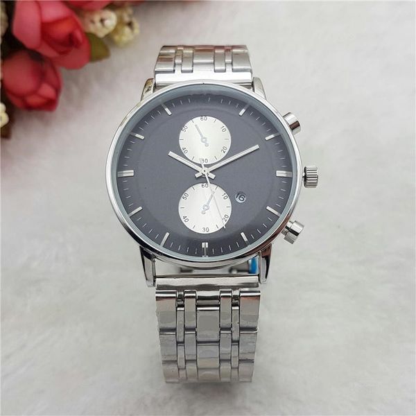 

Новый роскошный полный нержавеющей стали часы Мужчины / Женщины бизнес повседневная кварцевые часы Relogio календарь функция кварцевые часы Бесплатная доставка