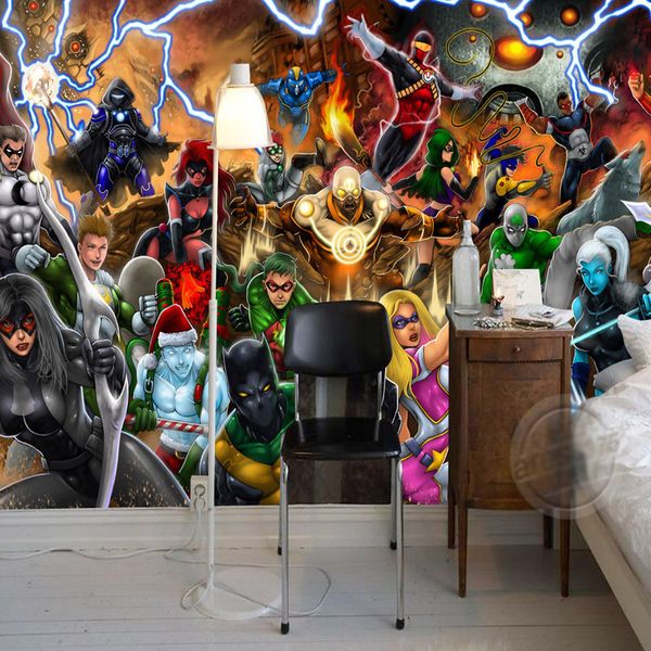Grosshandel Avengers Fototapete Marvel Comics Fototapete Benutzerdefinierte 3d Wallpaper Kinder Schlafzimmer Buro Hotel School Room Decor House