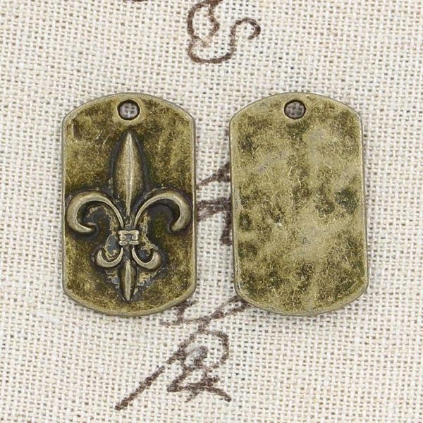 

wholesale-99cents 4pcs charms fleur de lis 28*17mm antique making pendant fit,vintage tibetan bronze,diy bracelet necklace, Bronze;silver