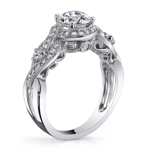 

retro luxurious brand silver rings for women 6mm cubic zircon crown wedding rings female fashion jewelry bague femme, Golden;silver