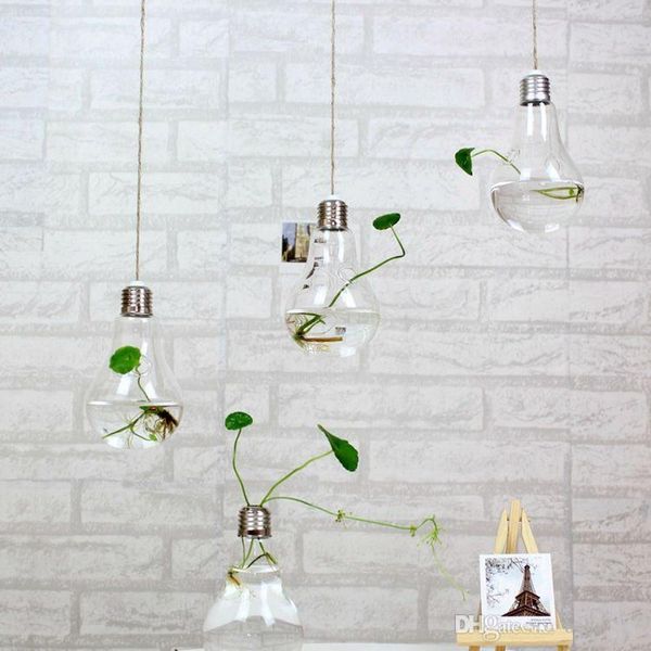 Clear Hanging Bulb Vases Succulent Air Plant Bulb Terrarium Light