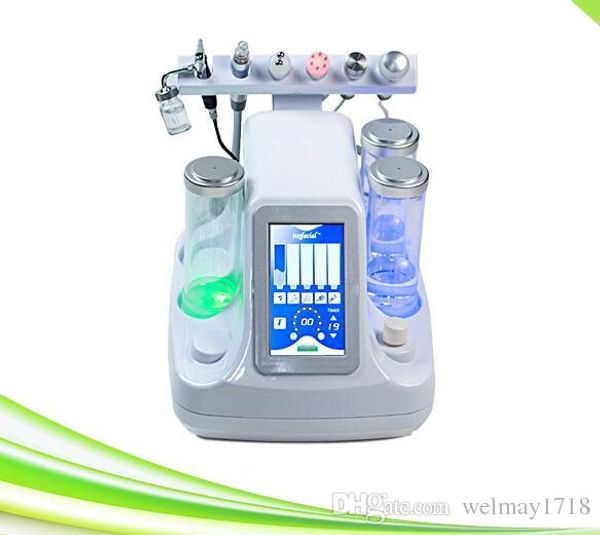 

6 in 1 oxygen jet facial microdermabrasion diamond microdermabrasion cleaning rejuvenation equipment for spa salon clinic beauty center, Black;white