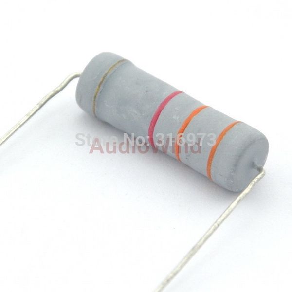 

wholesale- (5 pcs/lot) 3.3k ohm metal oxide film resistors, 5w, 5 watts