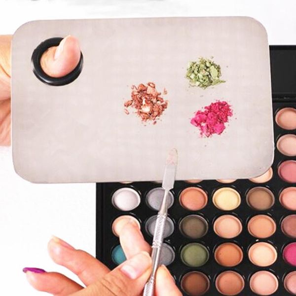 

5 set makeup mixing palette spatula tool kit professional stainless steel hands-matte packaging