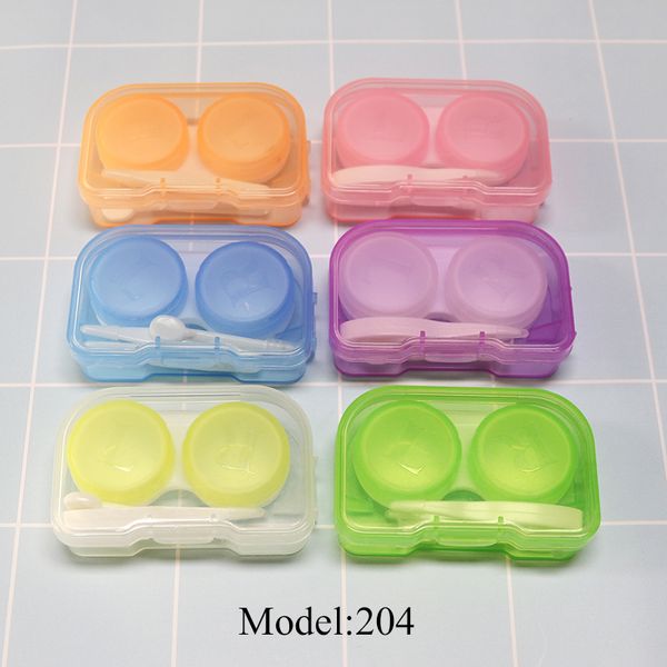 

Случайный цветной моды Лучший прозрачный карманный пластиковый контактный объектив Case Travel Kit Easy Take Container Holder Горячая продажа