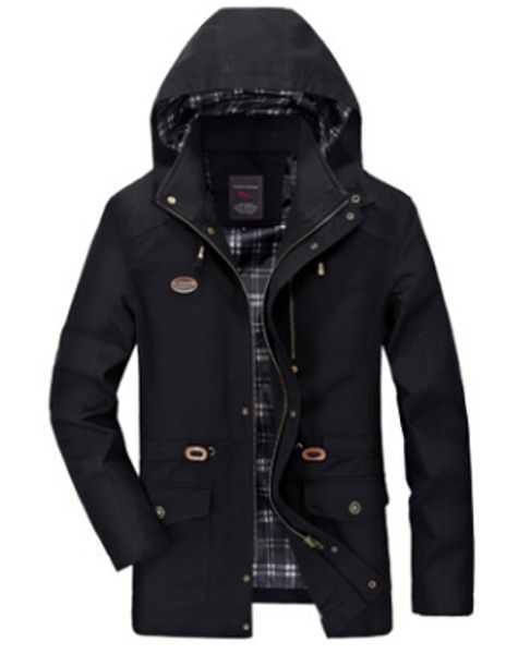 

New Fashion Long Sleeve Windbreaker Coat For Mens Casual Wear Jacket Autumn Winter Wear Size M-5XL