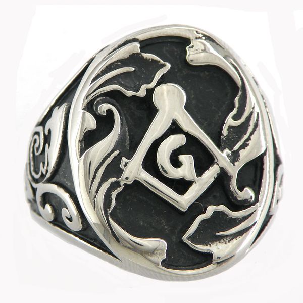 

fanssteel stainless steel mens or wemens jewelry masonary blue lodge master mason masonic ring brothers sisters gift 9w78, Silver