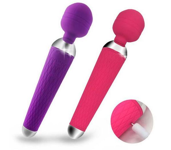 Superstarke orale Klitoris-Vibratoren für Frauen, wiederaufladbarer USB-AV-Zauberstab, Vibrator-Massagegerät, Sexspielzeug für Erwachsene für Frauen von DHL