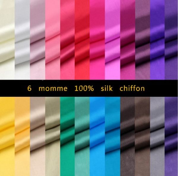 

1 meter silk fabric for sewing width is 55 inches solid chiffon fabrics pure mulberry silk cloth tulle tissu 100% silk voile 6 momme vintage