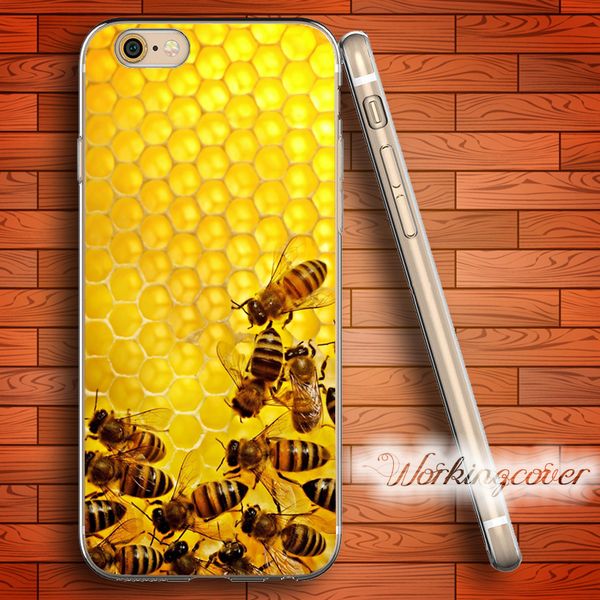 

fundas luxury bee soft clear tpu case for iphone 6 6s 7 plus 5s se 5 5c 4s 4 case silicone cover
