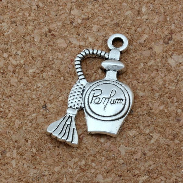 

mic 100pcs /1lot antiqued silver zinc alloy single-sided design perfume bottle charms 17x24mm diy jewelry, Bronze;silver