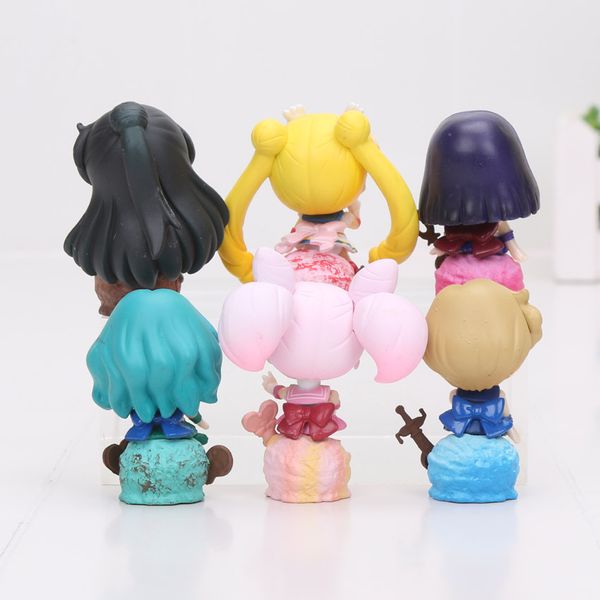 2020 5cm Anime Sailor Moon PVC Action Figure Tsukino Usagi Tuxedo Mask Sailor Venus Figure ...